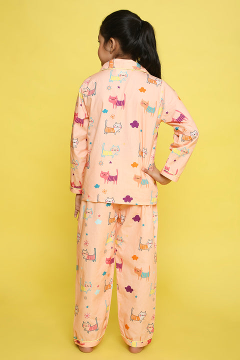 Pre-Order: Cat Print Night Suit