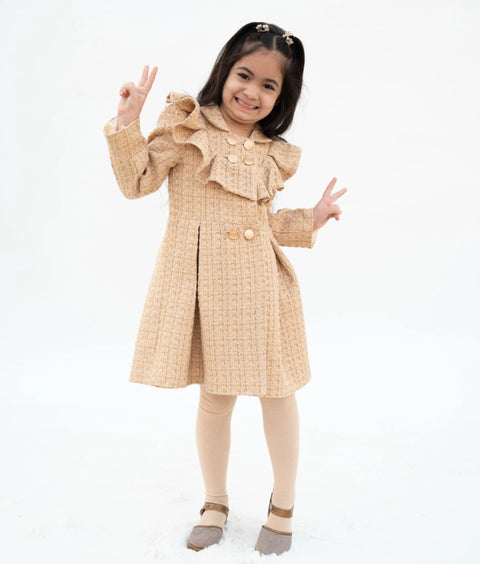 Pre-Order: Beige Tweed Frock