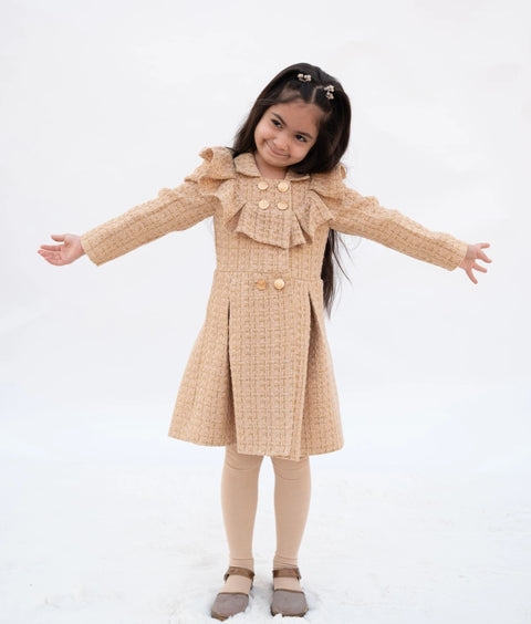 Pre-Order: Beige Tweed Frock
