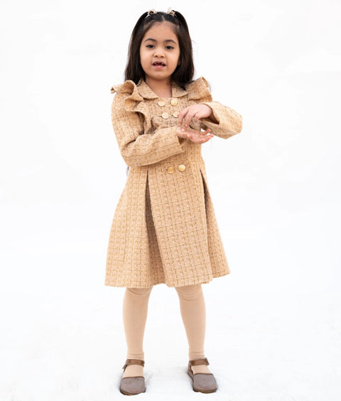 Pre-Order: Beige Tweed Frock