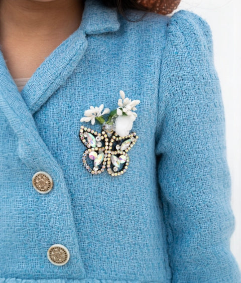 Pre-Order: Blue Tweed Frock