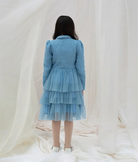 Pre-Order: Blue Tweed Frock