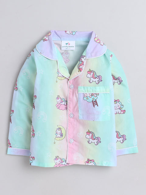 Pre-Order: Rainbow Unicorn Print Night Suit