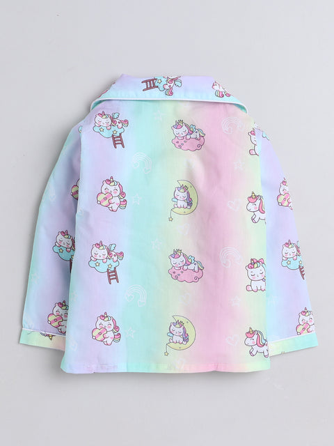 Pre-Order: Rainbow Unicorn Print Night Suit