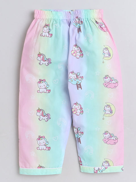 Pre-Order: Rainbow Unicorn Print Night Suit