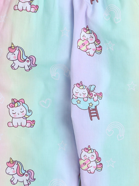 Pre-Order: Rainbow Unicorn Print Night Suit