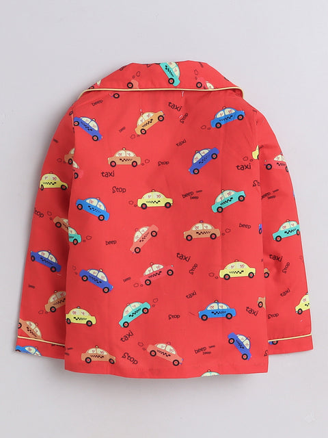 Pre-Order: Red Taxi Print Night Suit