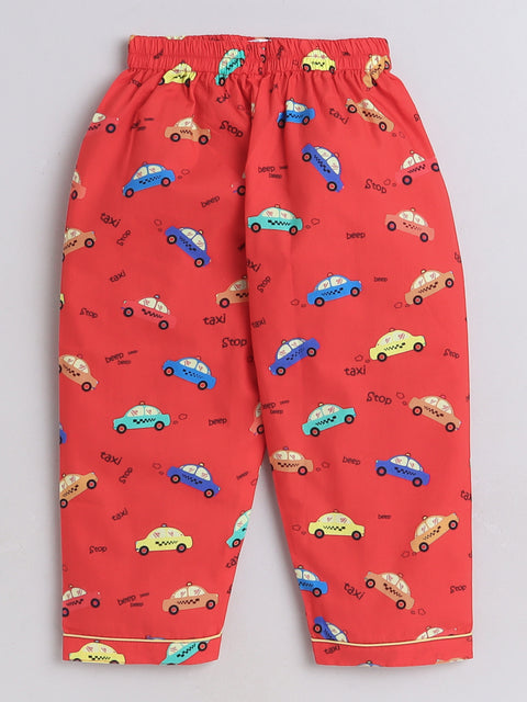 Pre-Order: Red Taxi Print Night Suit