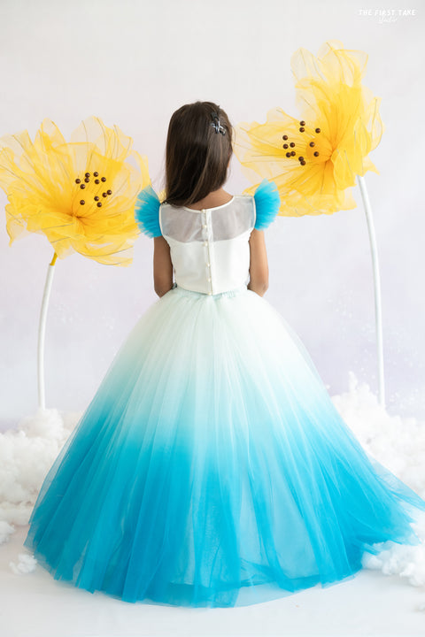 Pre-Order: Blue Ombre Lehenga Set