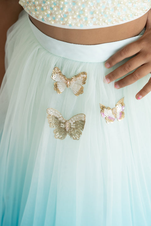 Pre-Order: Blue Ombre Lehenga Set