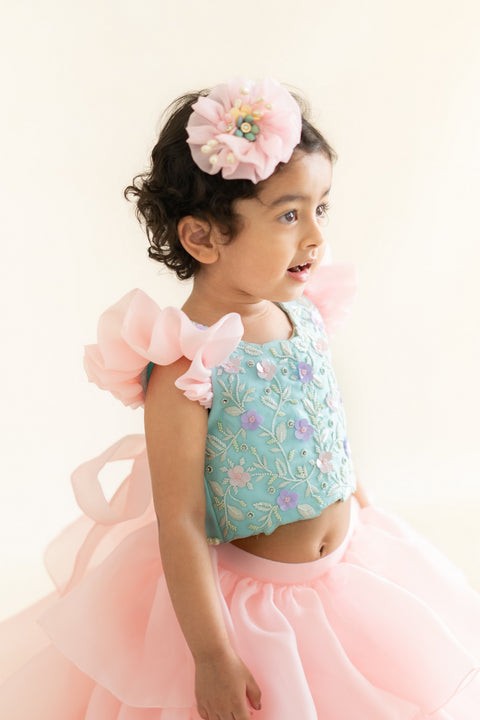 Pre-Order: Layered Organza Lehenga Set