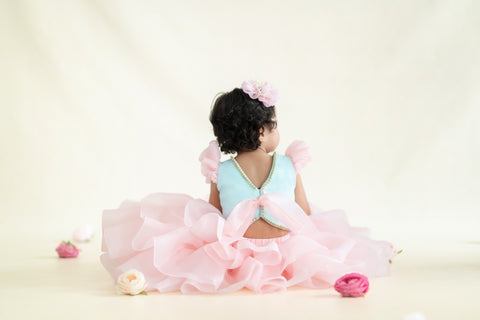 Pre-Order: Layered Organza Lehenga Set