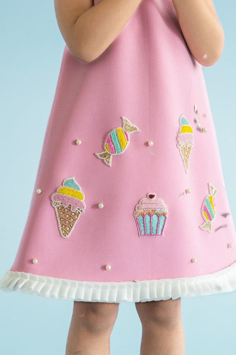 Pre-Order: A-Line Scuba Dress with Candies