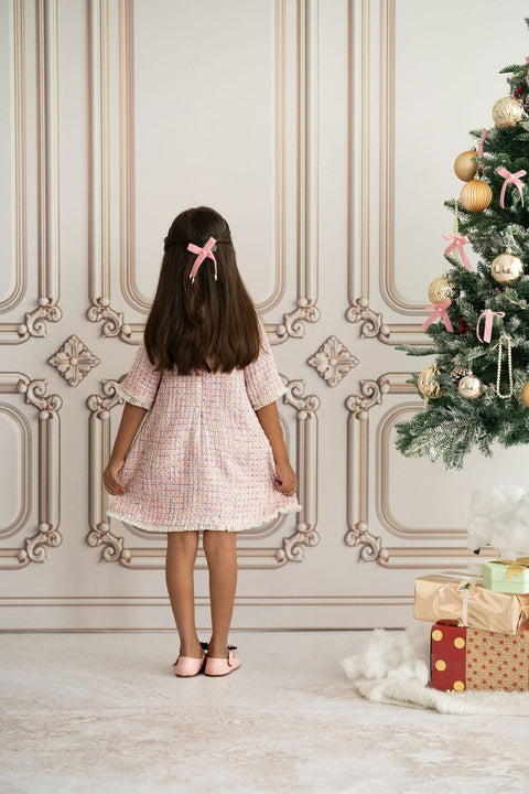 Pre-Order: Pink Tweed dress