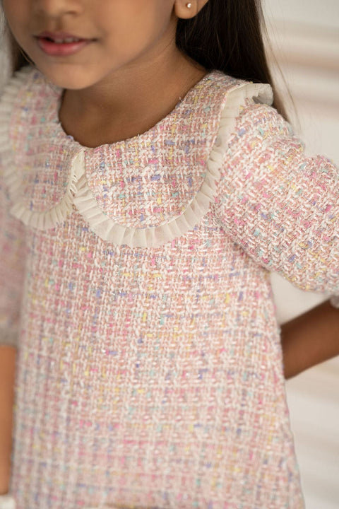 Pre-Order: Pink Tweed dress
