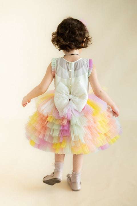 Pre-Order: Layered Colourful Tulle Dress