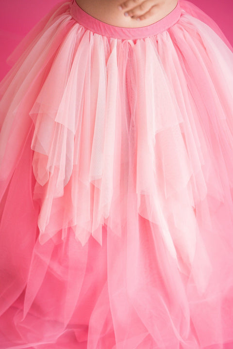 Pre-Order:  Pink Fan Lehenga Set