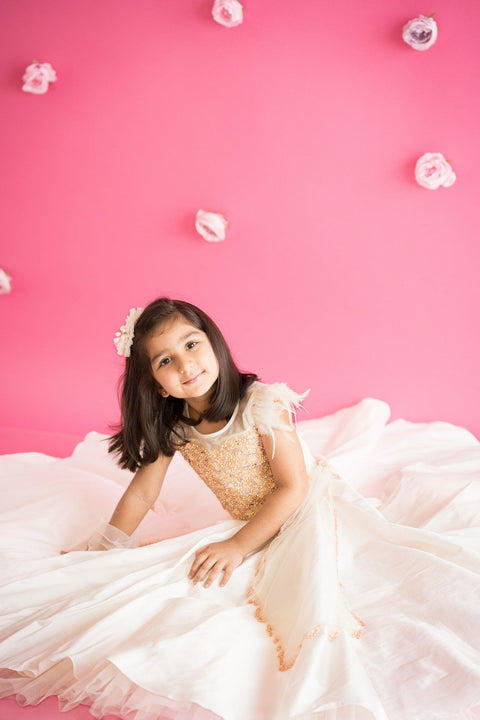 Pre-Order: Box Pleated Lehenga Set