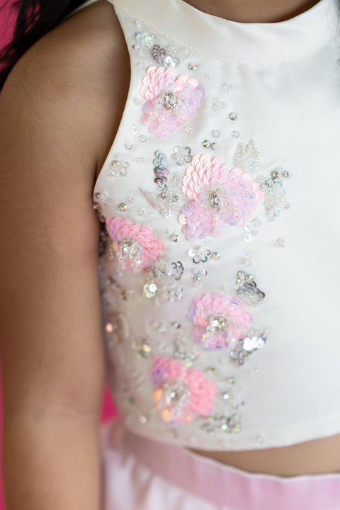 Pre-Order: High Low Satin Skirt with Halter Top