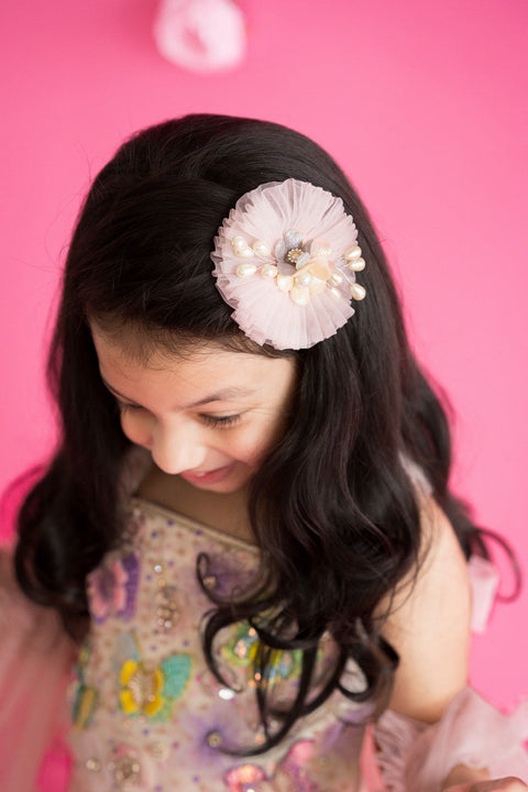 Pre-Order: Pink Organza lehenga with Butterfly Top