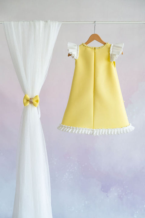 Pre-Order: Yellow animal A-line Dress