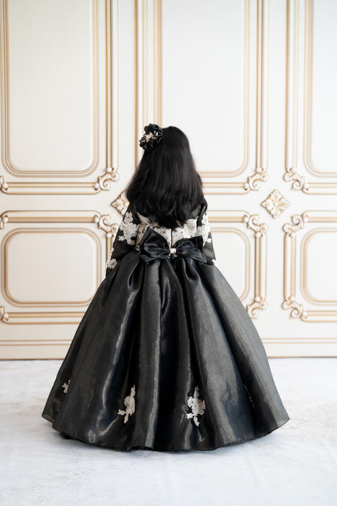 Pre-Order: Black lace shimmer gown