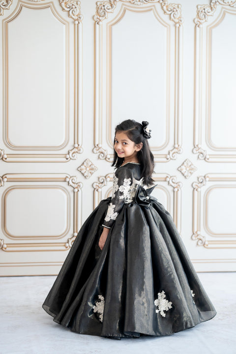 Pre-Order: Black lace shimmer gown