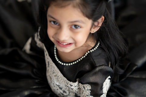 Pre-Order: Black lace shimmer gown