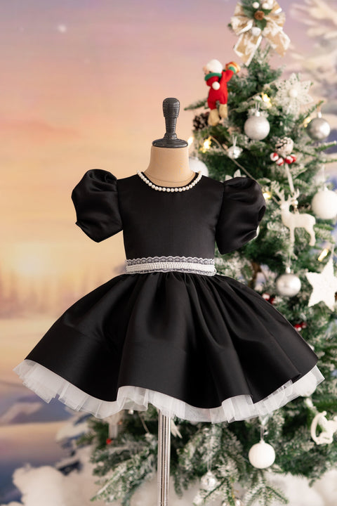 Pre-Order: Flared bridal satin dress with lace belt