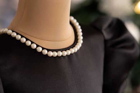 Pre-Order: Flared bridal satin dress with lace belt