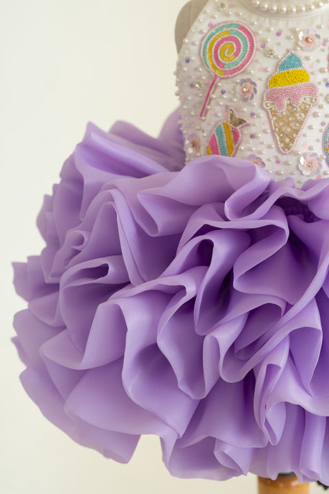 Pre-Order: Layered halter dress with candies