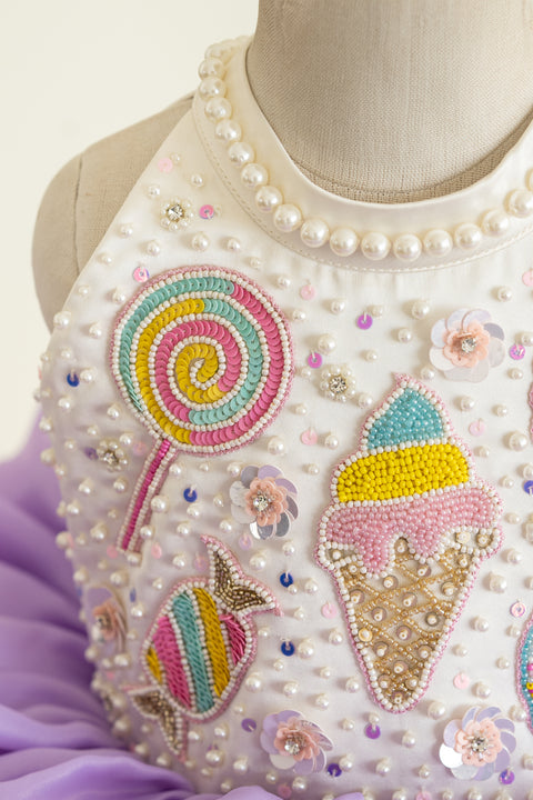 Pre-Order: Layered halter dress with candies