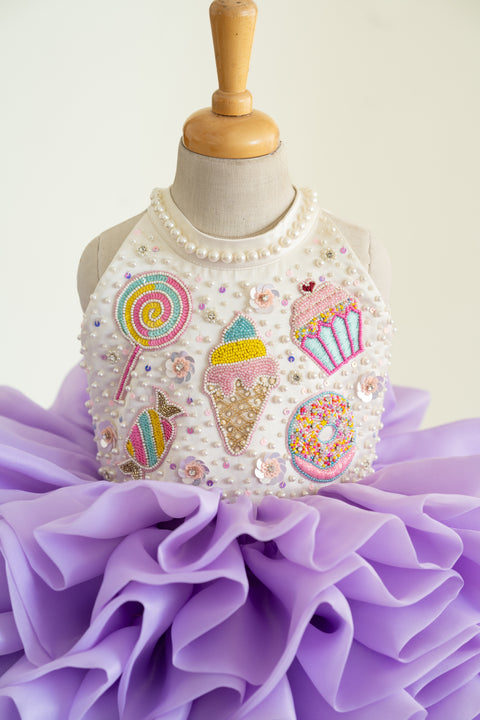 Pre-Order: Layered halter dress with candies