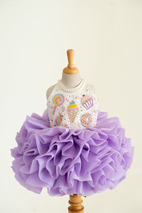 Pre-Order: Layered halter dress with candies