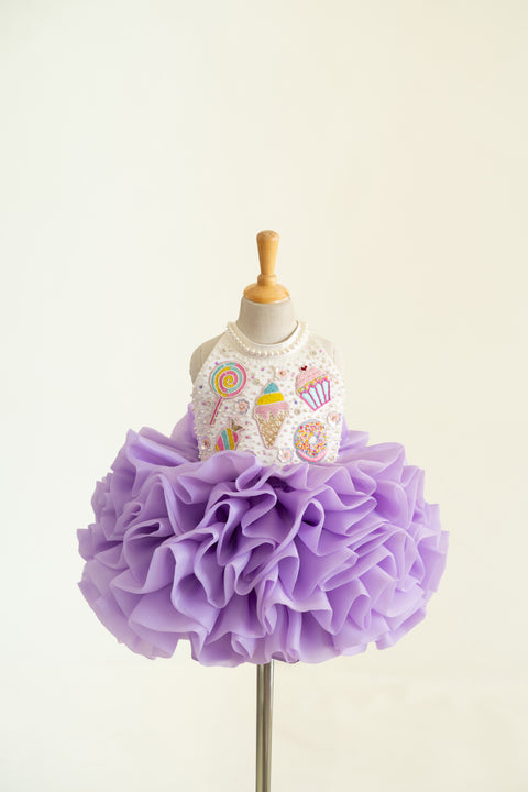 Pre-Order: Layered halter dress with candies
