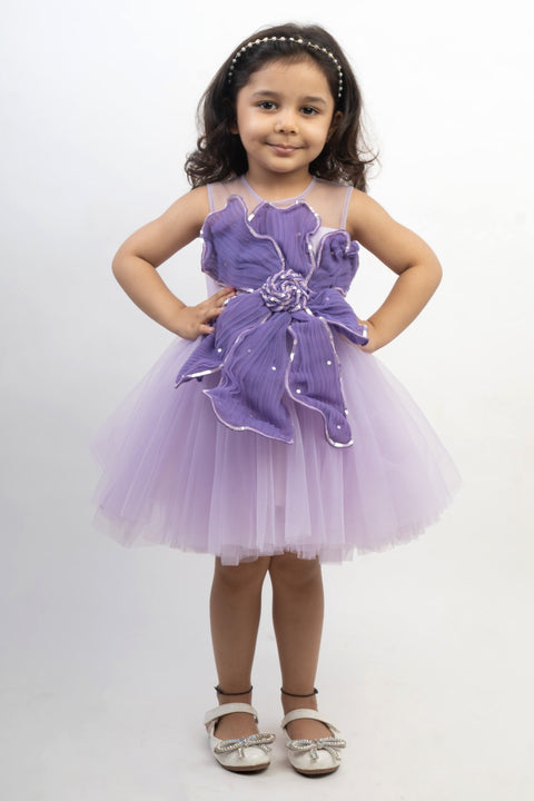 Pre-Order: Lilac Drape Flower Frock