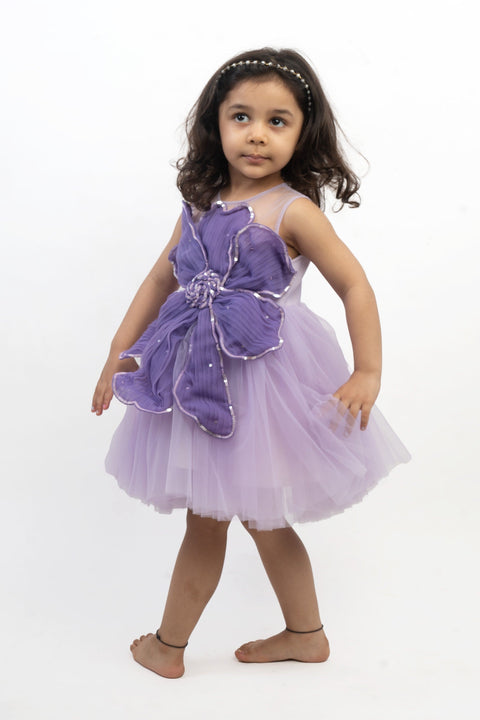 Pre-Order: Lilac Drape Flower Frock