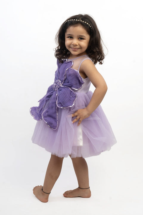 Pre-Order: Lilac Drape Flower Frock