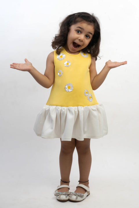 Pre-Order: Yellow White Seq Dress