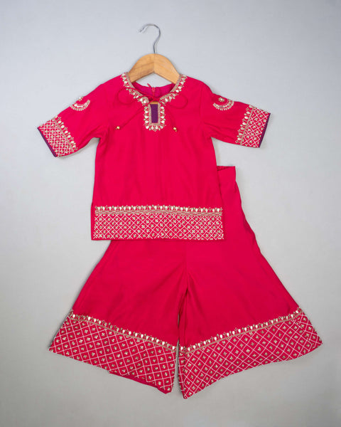 Pre-Order: Pink Seq Palazzo Set