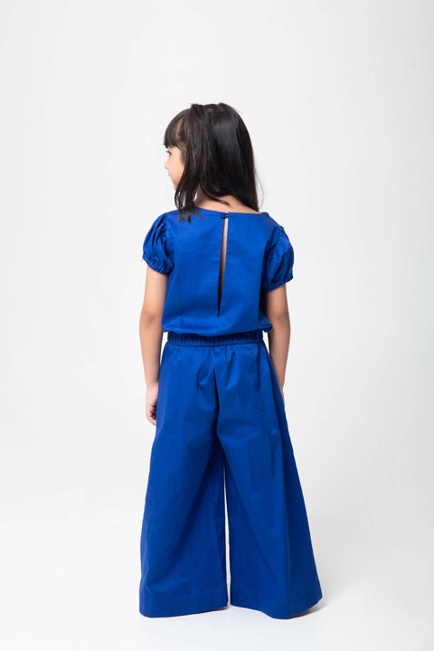 Pre-Order: ROYAL BLUE CHERRY EMBROIDERED COORD SET