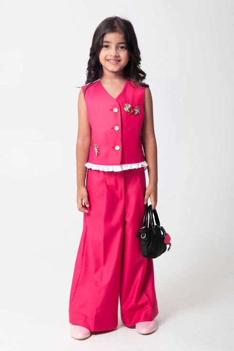 Pre-Order: STRAWBERRY EMBROIDERED WAISTCOAT WITH MATCHING TROUSERES OR  FORMAL SHORTS