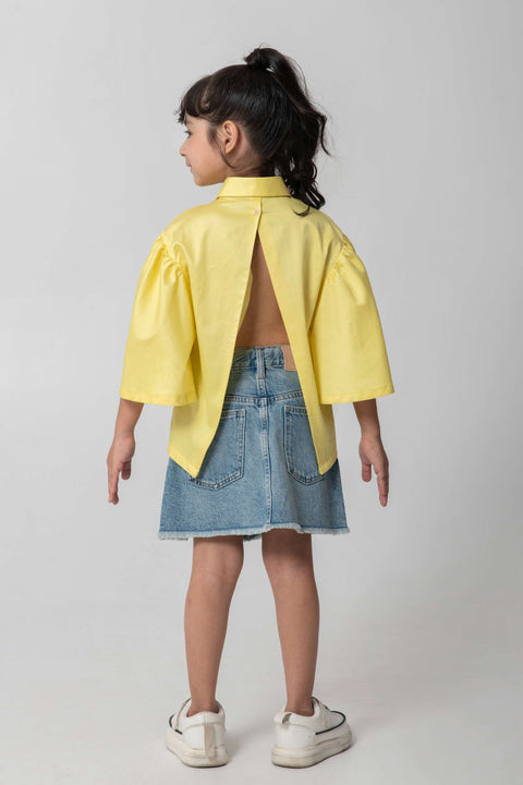 Pre-Order: YELLOW SHIRTH WITH PEAR EMBROIDERED