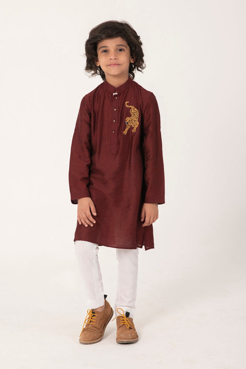 Pre-Order: TIGER EMBROIDERY KURTA