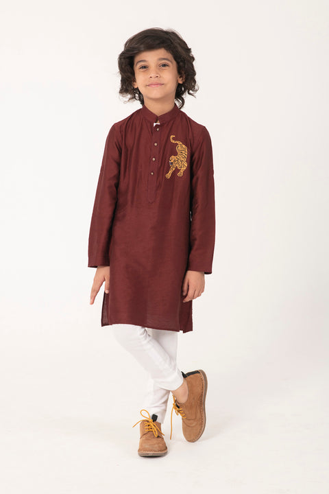 Pre-Order: TIGER EMBROIDERY KURTA