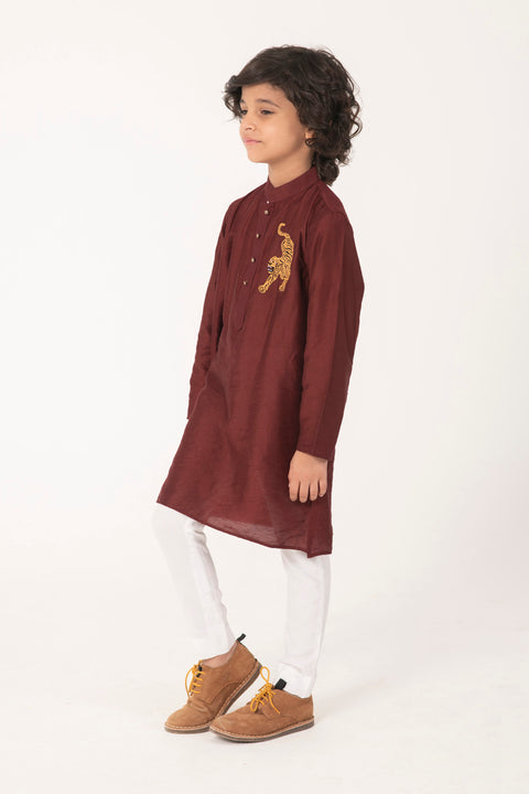 Pre-Order: TIGER EMBROIDERY KURTA