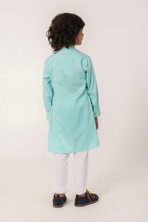 Pre-Order: TOUCAN BIRD EMBROIDERY KURTA