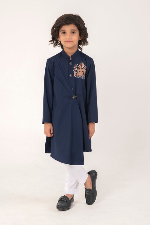 Pre-Order: DRAPE KURTA WITH DEER EMBROIDERY