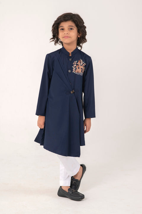 Pre-Order: DRAPE KURTA WITH DEER EMBROIDERY