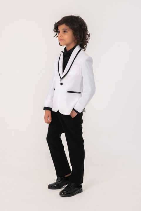 Pre-Order: CLASSIC WHITE TUXEDO WITH BLACK PANTS